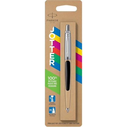 Parker Jotter Originals Ballpoint Pen, Classic Black Finish, Medium Point, Blue Ink, 1 Count