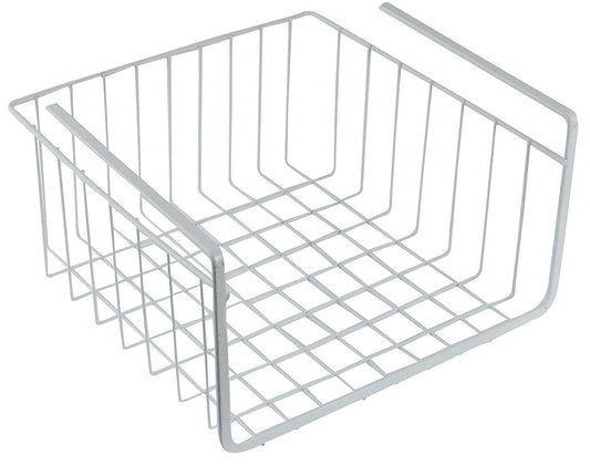 Southern Homewares White Wire Under Shelf Storage Organization Basket, 10", White