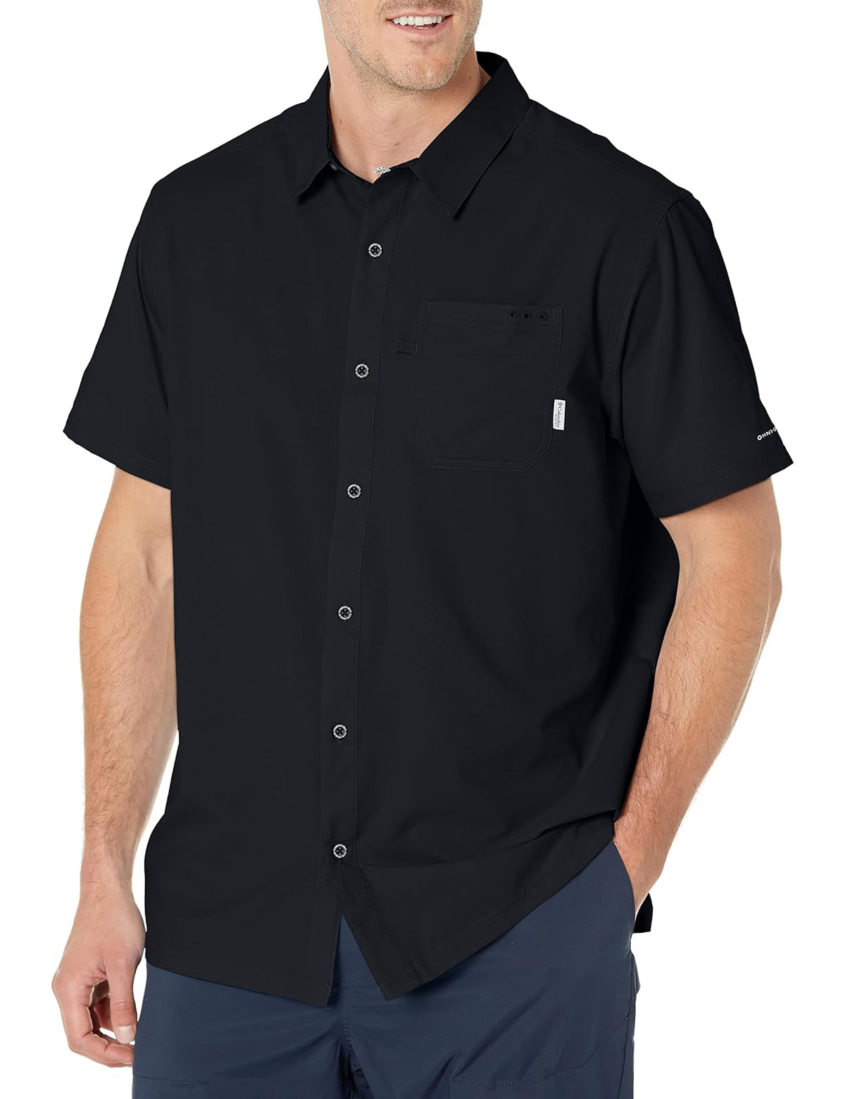 Columbia Slack Tide Camp Camisa de Pesca Manga Corta para Hombre - XS - Negro