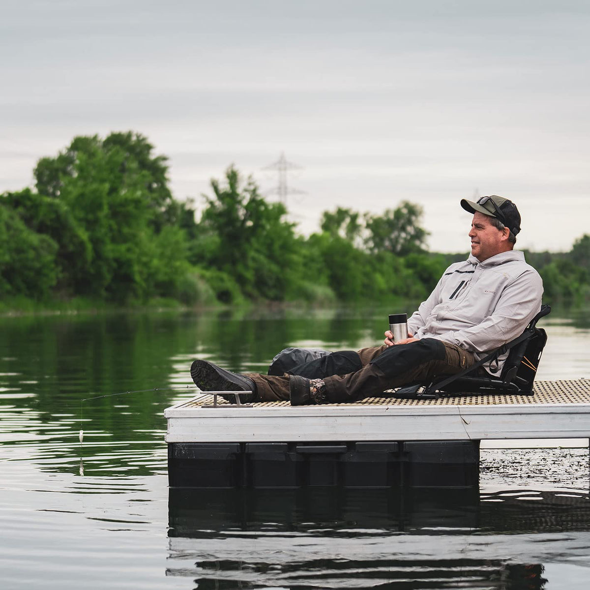 Pelican Ergoboost - Asiento de Kayak Plegable y Compacto - Ajustable Con Soporte Trasero - Elevador Multifuncional