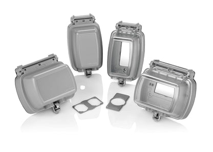 Leviton 001-05981-UCL PLACA C/CUBIERTA P/GFCI DECORA POLICARBONATO MONTAJE HORIZON Transparente
