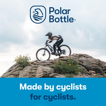 Polar Bottle Breakaway - Botella de agua aislada para bicicleta de montaña, sin BPA, para ciclismo y deportes con cubierta antipolvo