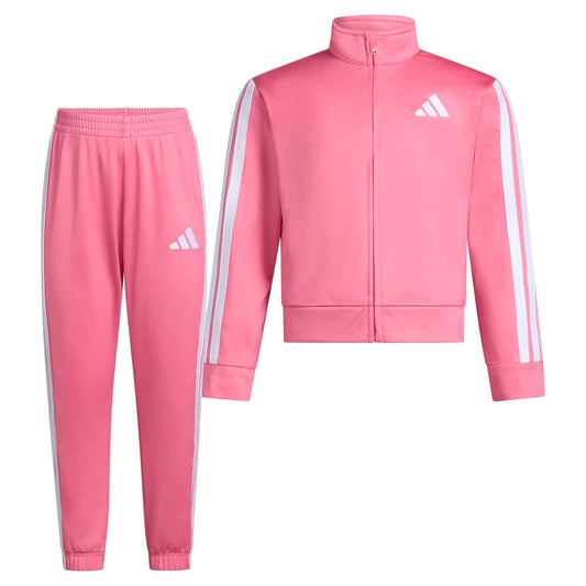 adidas Conjunto clásico de chamarra de tricot y pantalones deportivos con cierre frontal Juego de pistas de tricotNiñas