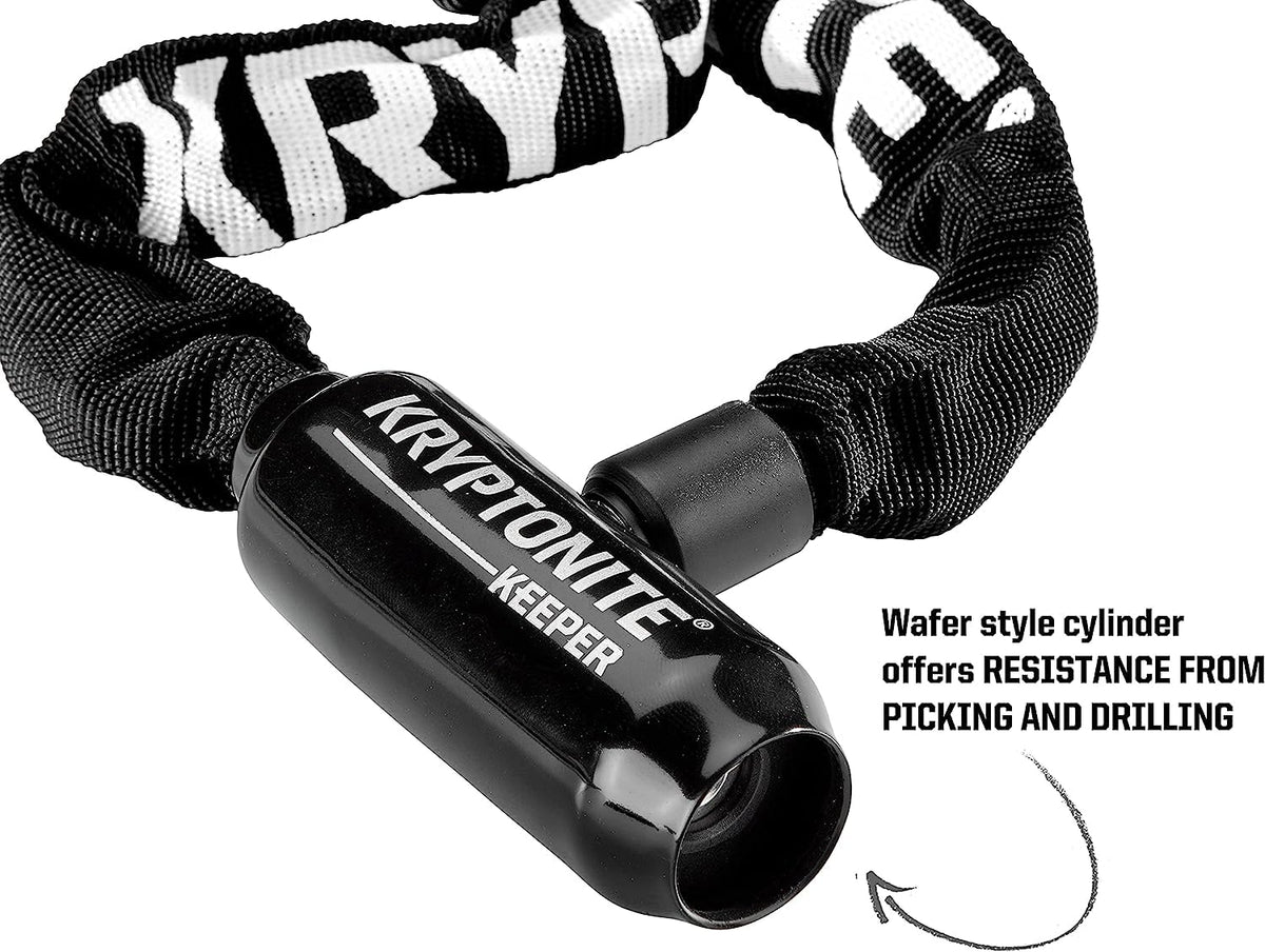 Kryptonite Keeper 585 - Candado de Cadena para Bicicleta (5 mm) | Nivel de seguridad 4/10, acero endurecido de 5 mm, para bicicleta y scooter 0,73 kg, 85 cm