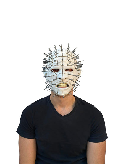 Ghoulish Productions Men's Monster Horror Hellraiser III Pinhead Mask Halloween Costume Accessory