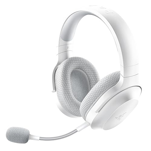 Razer Barracuda X Auriculares Gaming & Móviles Inalámbricos (PC, PlayStation, Switch, Android, iOS): 2.4GHz Inalámbrico + Bluetooth - Ligero - Drivers de 40mm - Micrófono Desmontable - Blanco Mercurio