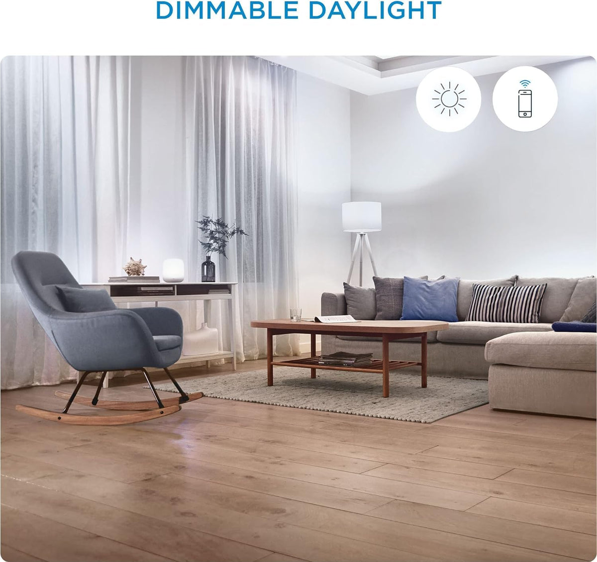 WiZ 100W Eq. foco LED inteligente A21 de 14,5 W, luz diurna (5000 K), paquete de 3 – 1600 lúmenes, E26, interior – Se conecta a tu Wi-Fi existente – Control con voz o aplicación – Activar con