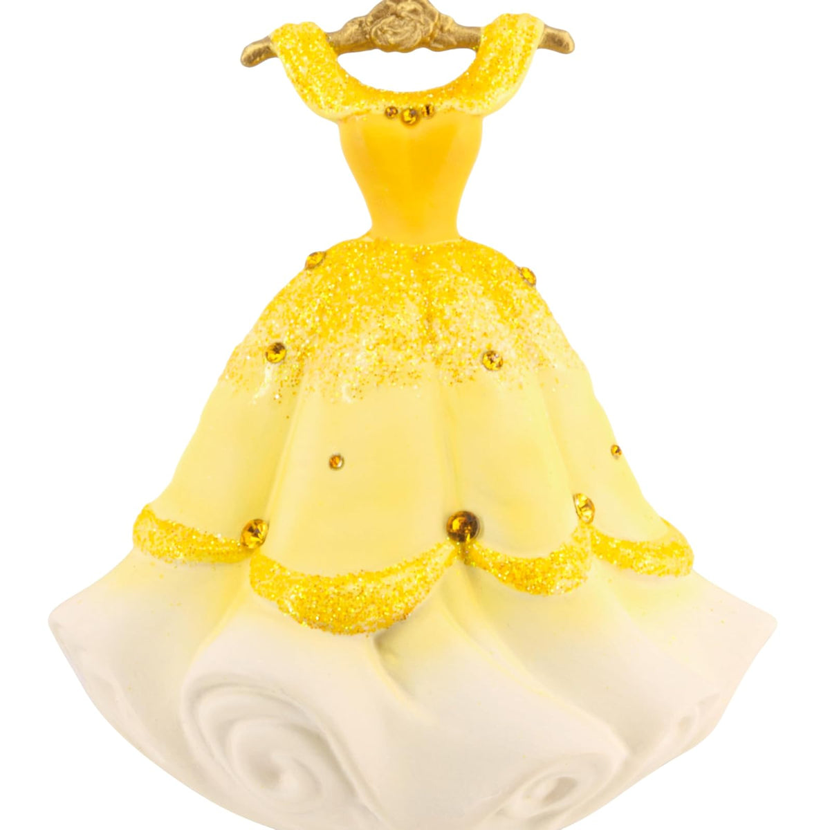 Hallmark - Vestido de Navidad de Princesa Bella de Disney, cerámica, Regalos para los fanáticos de Disney