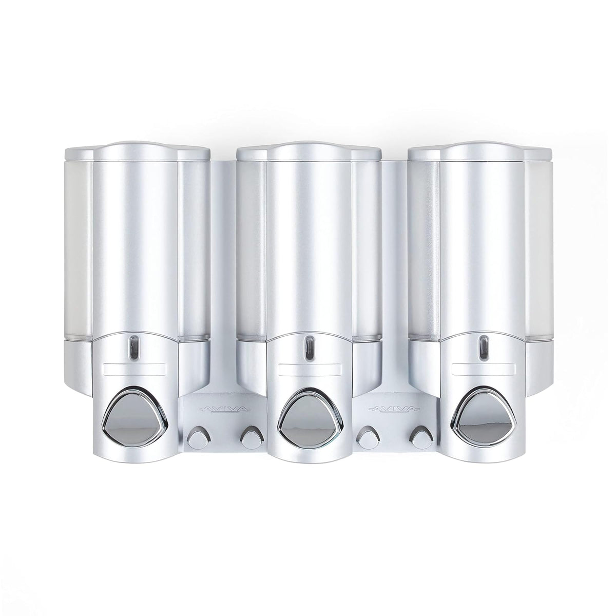 AVIVA Dispensador de jabón de una sola botella, plateado satinado , Plateado (Satin silver), 1