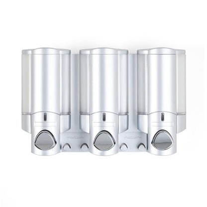 AVIVA Dispensador de jabón de una sola botella, plateado satinado , Plateado (Satin silver), 1