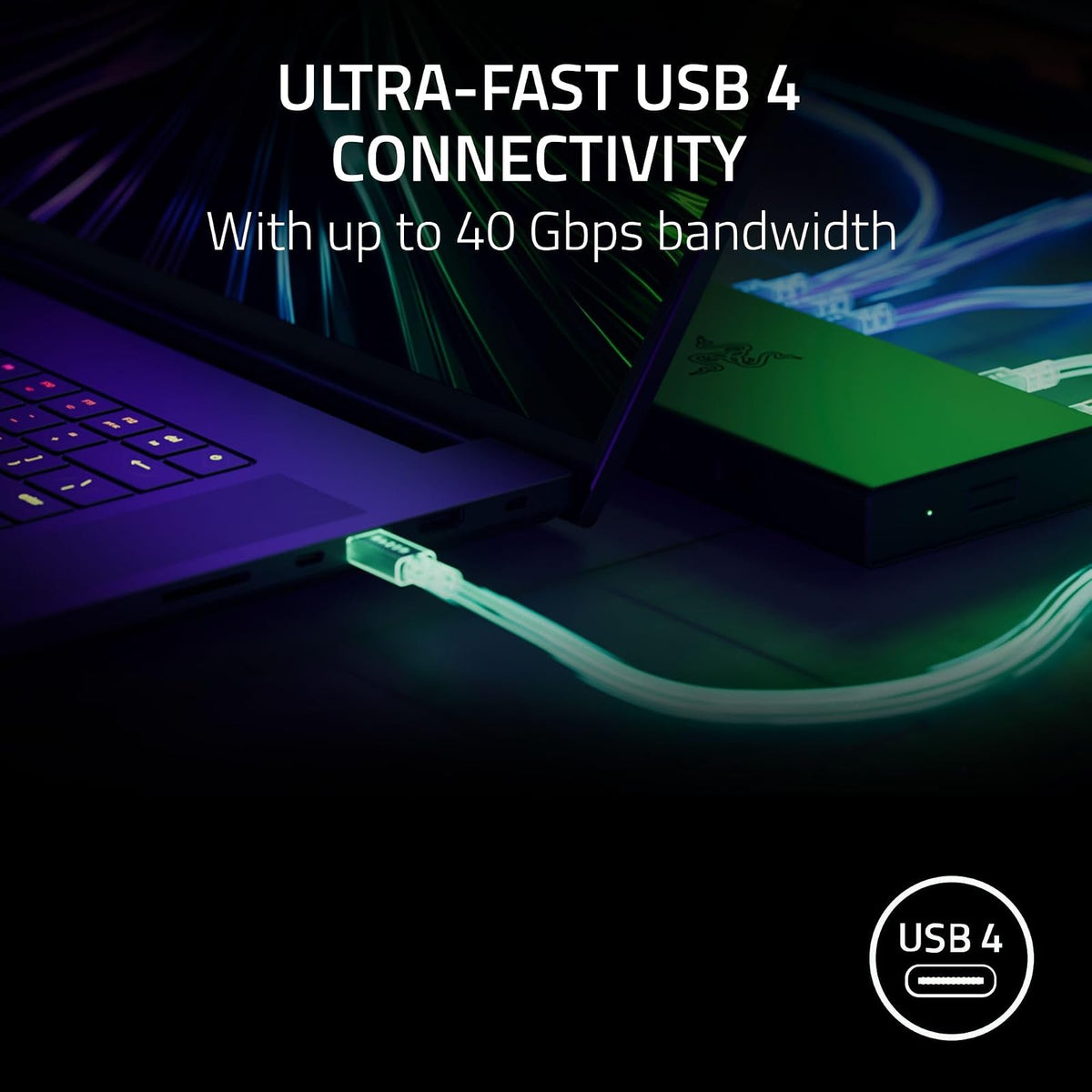Razer USB 4 Dock – USB Type C 14-in-1 Multiport Adapter Mercury White