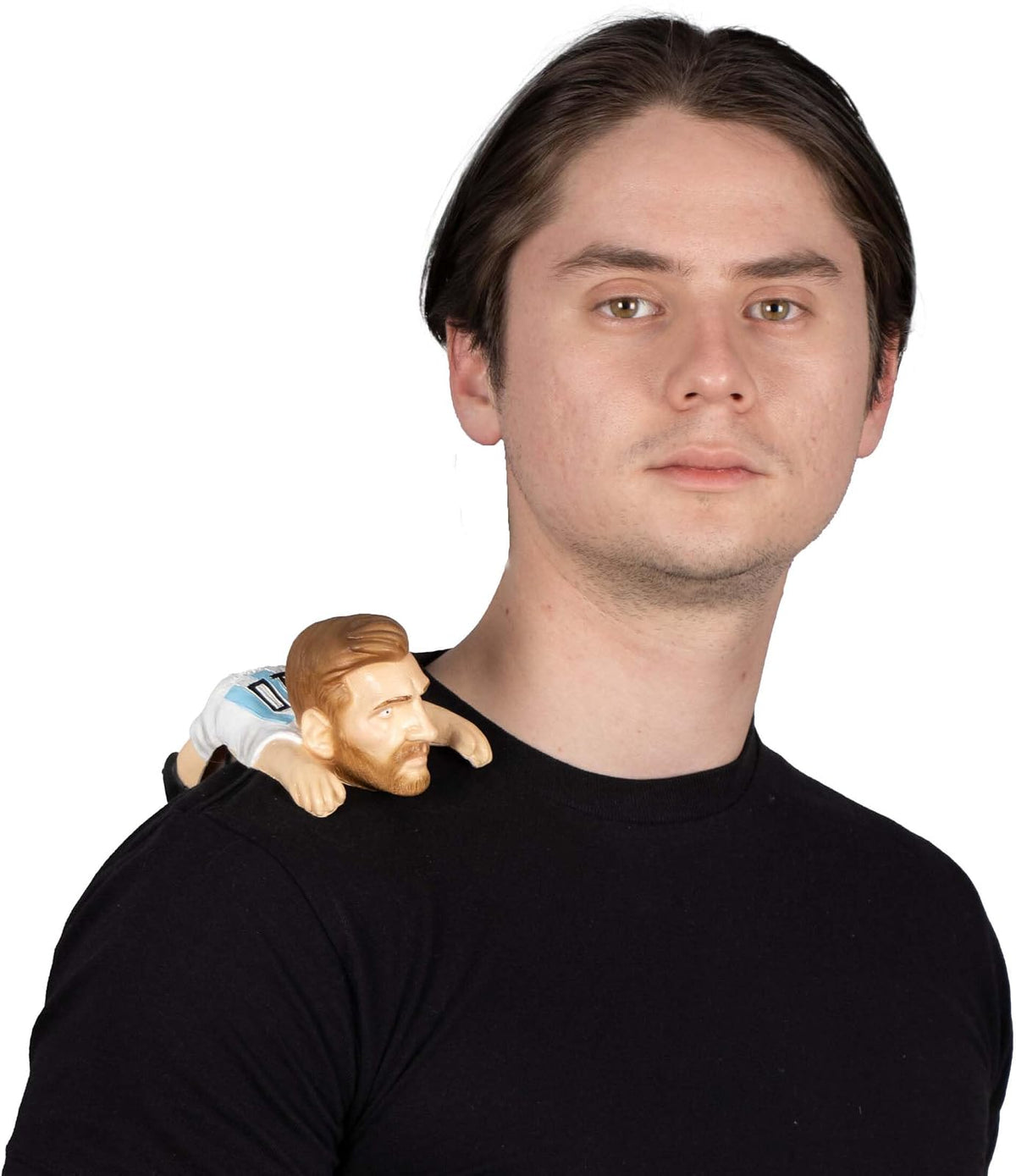 REV Mascota de Hombro Futbolista Messi, Shoulderboddy Jugador Argentino Lionel Messi La Pulga Accesorio de Hombro para Disfraz, Ideal para Partidos, Eventos Deportivos, Porras, Estadios, Halloween