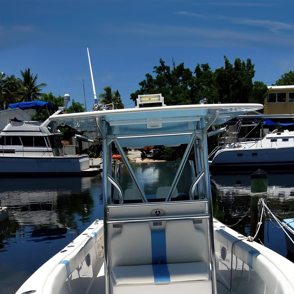 Nilight Marine - Barra de luz LED de 9.5 Pulgadas, Combo de inundación de Puntos Blancos, iluminación de Muelle para Cubierta de Barco de Ponton, para Pesca Nocturna, Puerto de popa, Yates, Camiones,