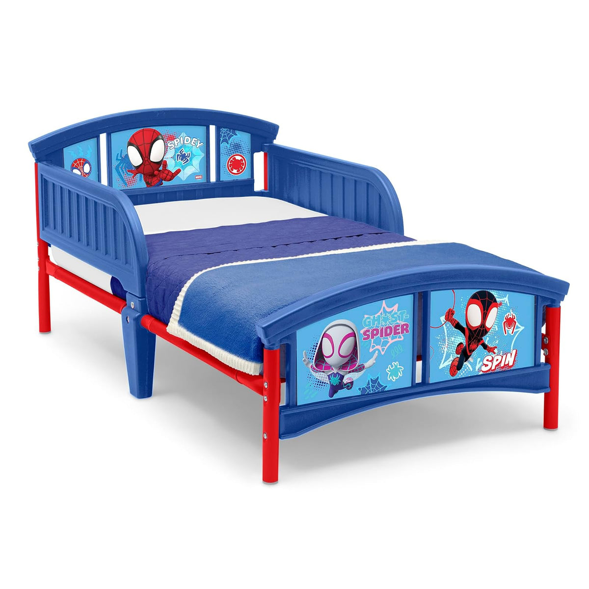 Delta Children Cama Infantil Disney Frozen II con Barandales - Rojo, Azul