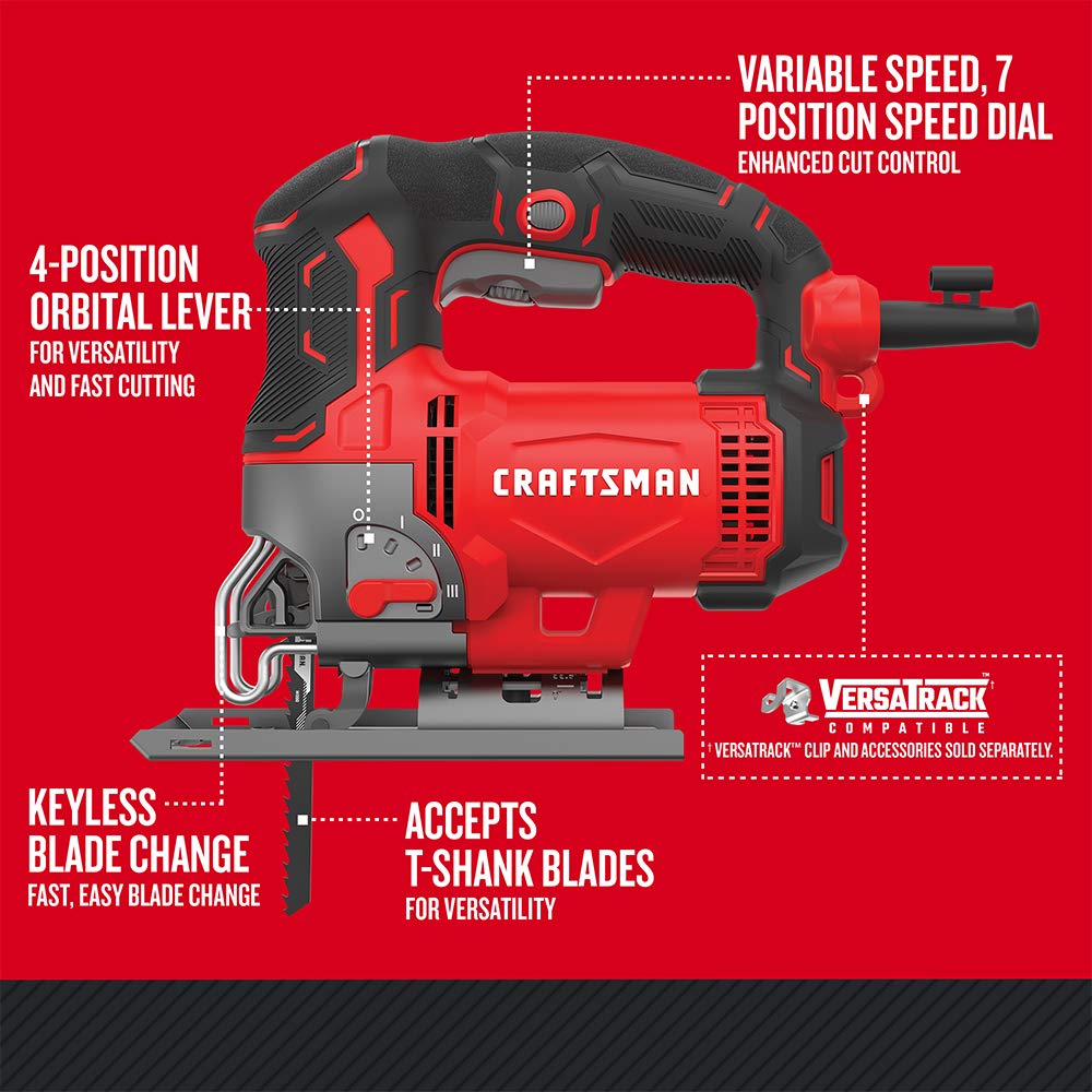 CRAFTSMAN Sierra de calar, 6.0 Amp, con cable (CMES612)