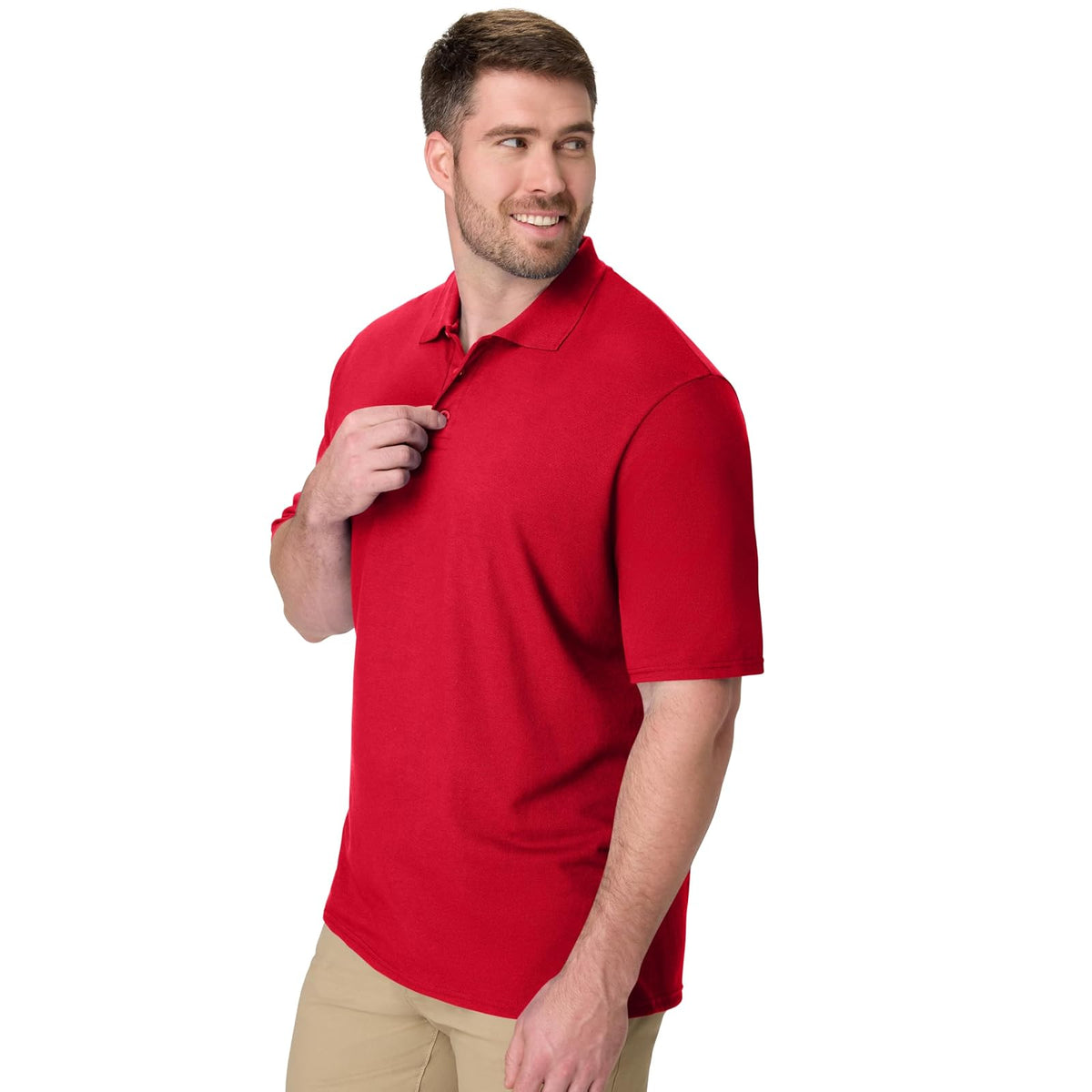 Hanes Manga Corta X-Temp con Polo FreshIQ Camisa para para Hombre