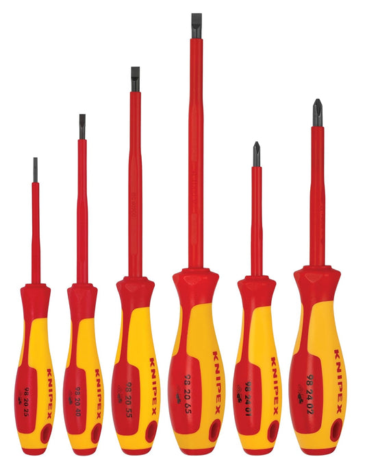 Knipex - Juego de destornilladores de 6 piezas, aislamiento de 1000 V (9K989833US)