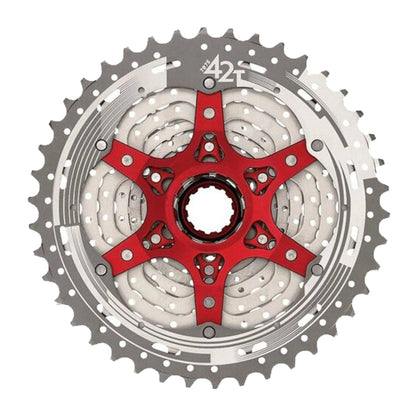 SUNRACE Cassette de Piñones MTB CSMX8 11P 11/50D Aluminio Plata Cajita CSMX8.EA5R.XS1.BXB