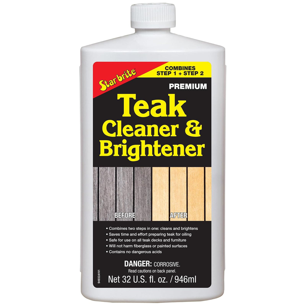 Star Brite Limpiador y Abrillantador de Teca en Un Solo Paso, 946 ml, 094932