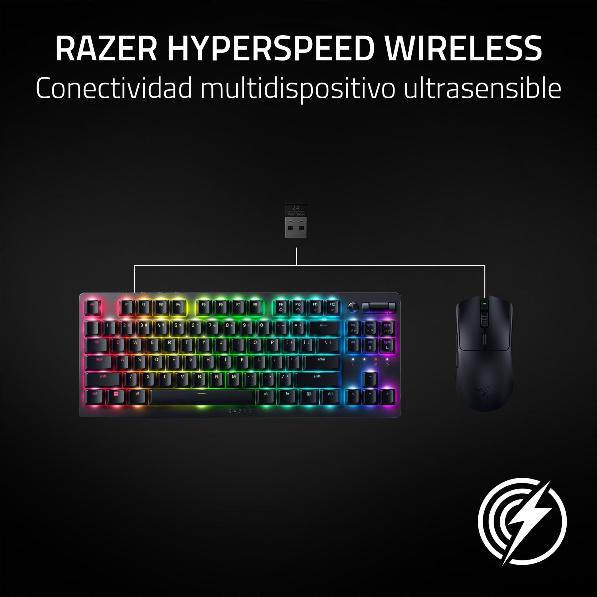 Razer Viper V3 HyperSpeed Ratón Inalámbrico para Esports: Diseño Ligero De 82g - Sensor Óptico De 30K dpi - hasta 280 Horas De Batería - Inalámbrico HyperSpeed - Interruptores Mecánicos Gen-2 - Negro