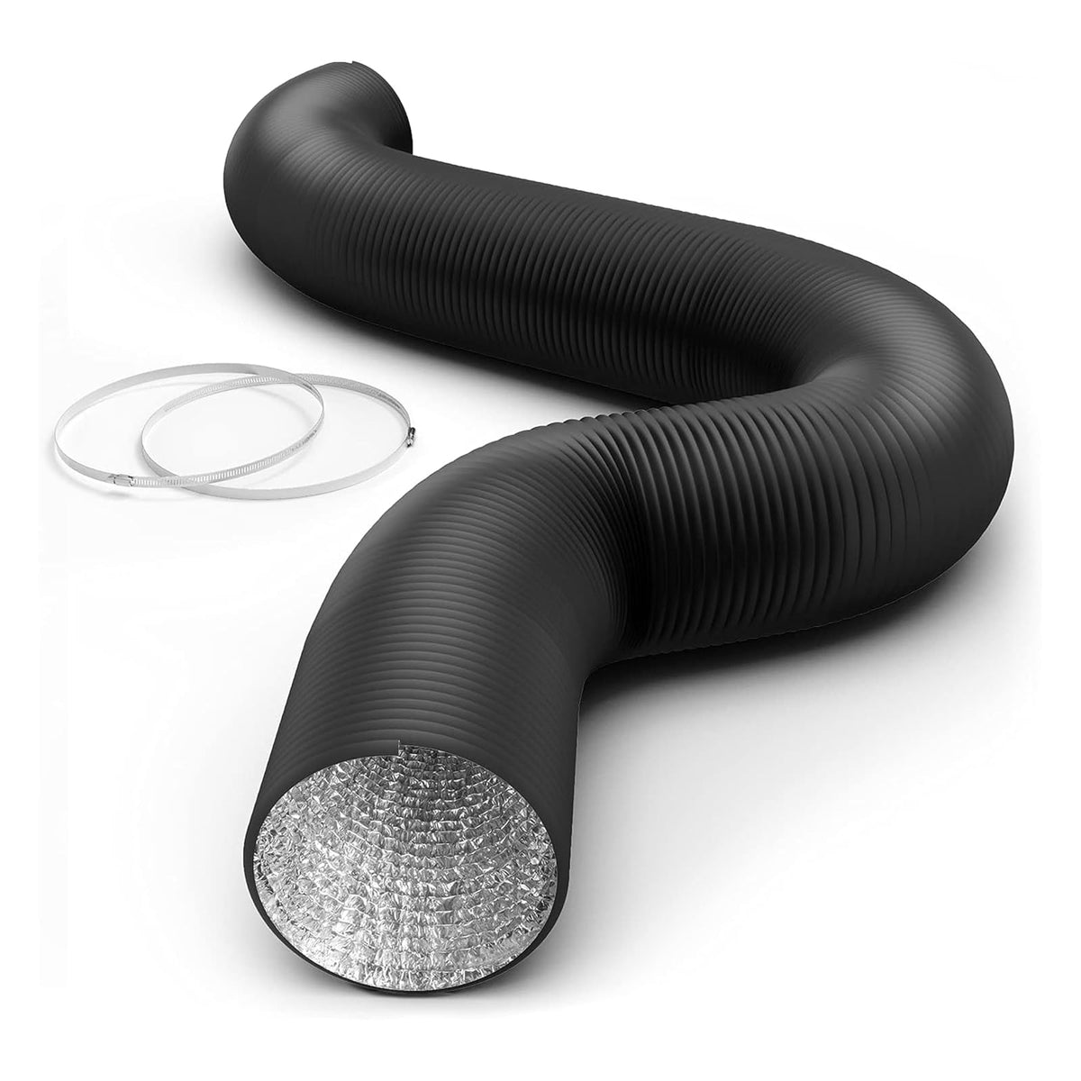 Simple Deluxe Conducto de Aluminio Flexible 10 Pulgadas, Manguera de Ventilación 25 Pies para HVAC