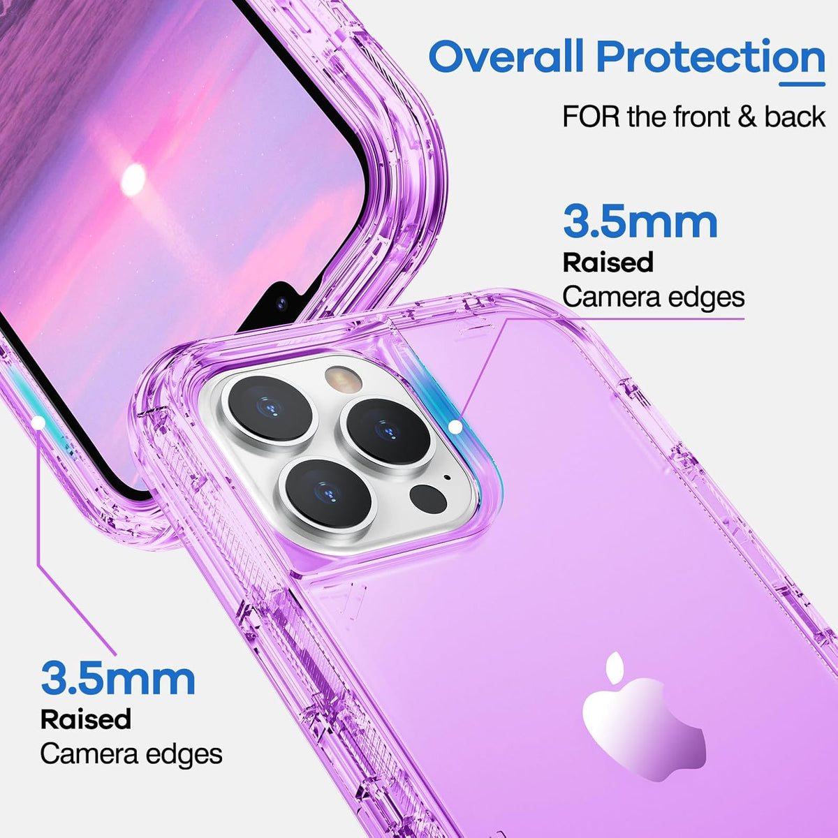 ORIbox - Funda Compatible con iPhone 12 y iPhone 12 Pro, Resistente a los Golpes, anticaída, Transparente