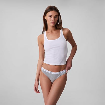 Calvin Klein Women's Carousel Logo Cotton Thong Panty 3 Pack