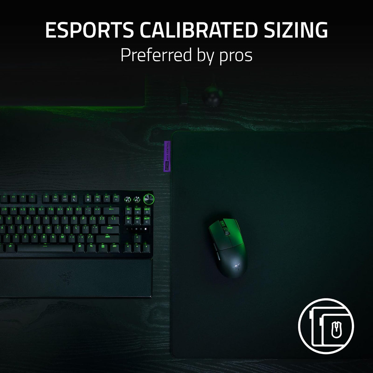 Razer Gigantus V2 Pro Soft Esports Gaming Mouse Pad (MAX Control) – Ultra-High Friction Cloth Surface, Tracking Accuracy, GlideCore Foam, Anti Slip Base, Low-Profile Stiched Edges – Large