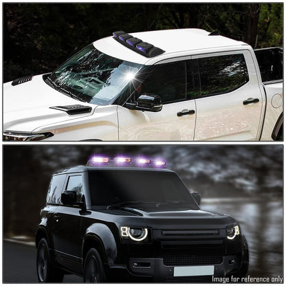 DNA Motoring FL-ZTL-359-BL Luz Antiniebla Universal de Techo con Arnés e Interruptor Interior, Lente Azul Carcasa Cromada