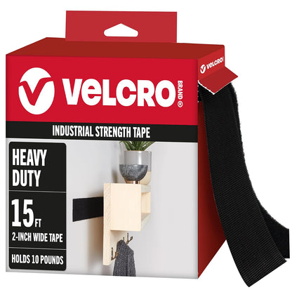 VELCRO Brand Cinta de Sujeción Industrial, Interior/Exterior - Black - 4.5m x 5cm - Sujetadores resistentes de la marca VELCRO