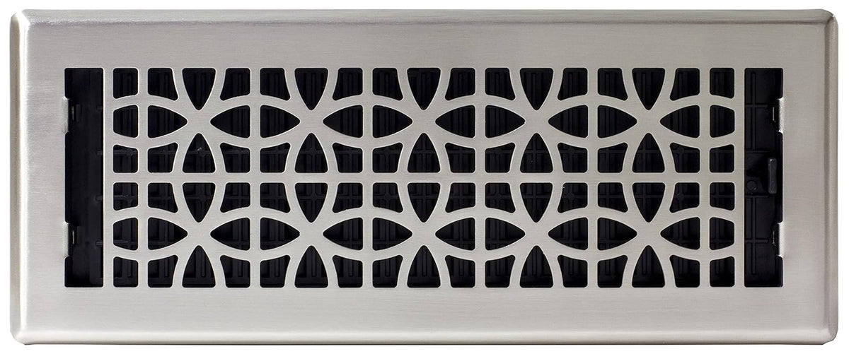 Decor Grates ECH412-NKL, Eclipse - Registro de Piso, 4 x 12 Pulgadas, níquel Cepillado