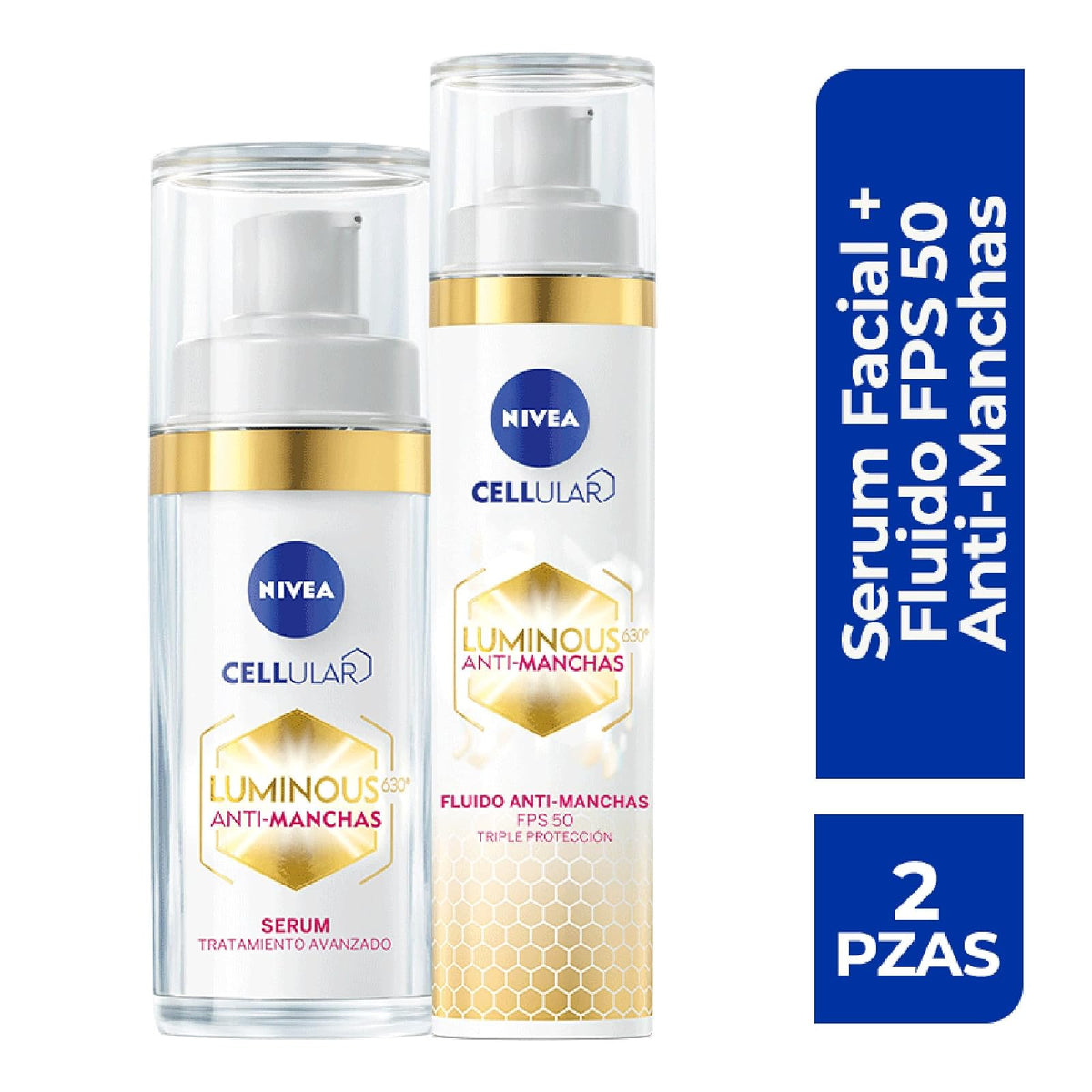 NIVEA Kit nivea luminous 630: serum facial anti-manchas 30ml + fluido facial anti-manchas fps50 40ml