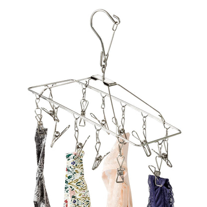 Honey-Can-Do DRY-01102 - Percha de Ropa para secar Ropa con 12 Clips, Chapado en Cromo