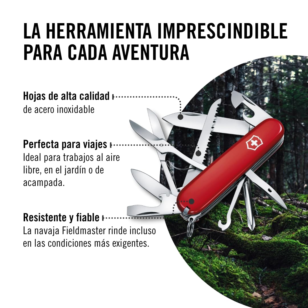 Victorinox Fieldmaster, color Rojo, 91 mm, 15 Usos