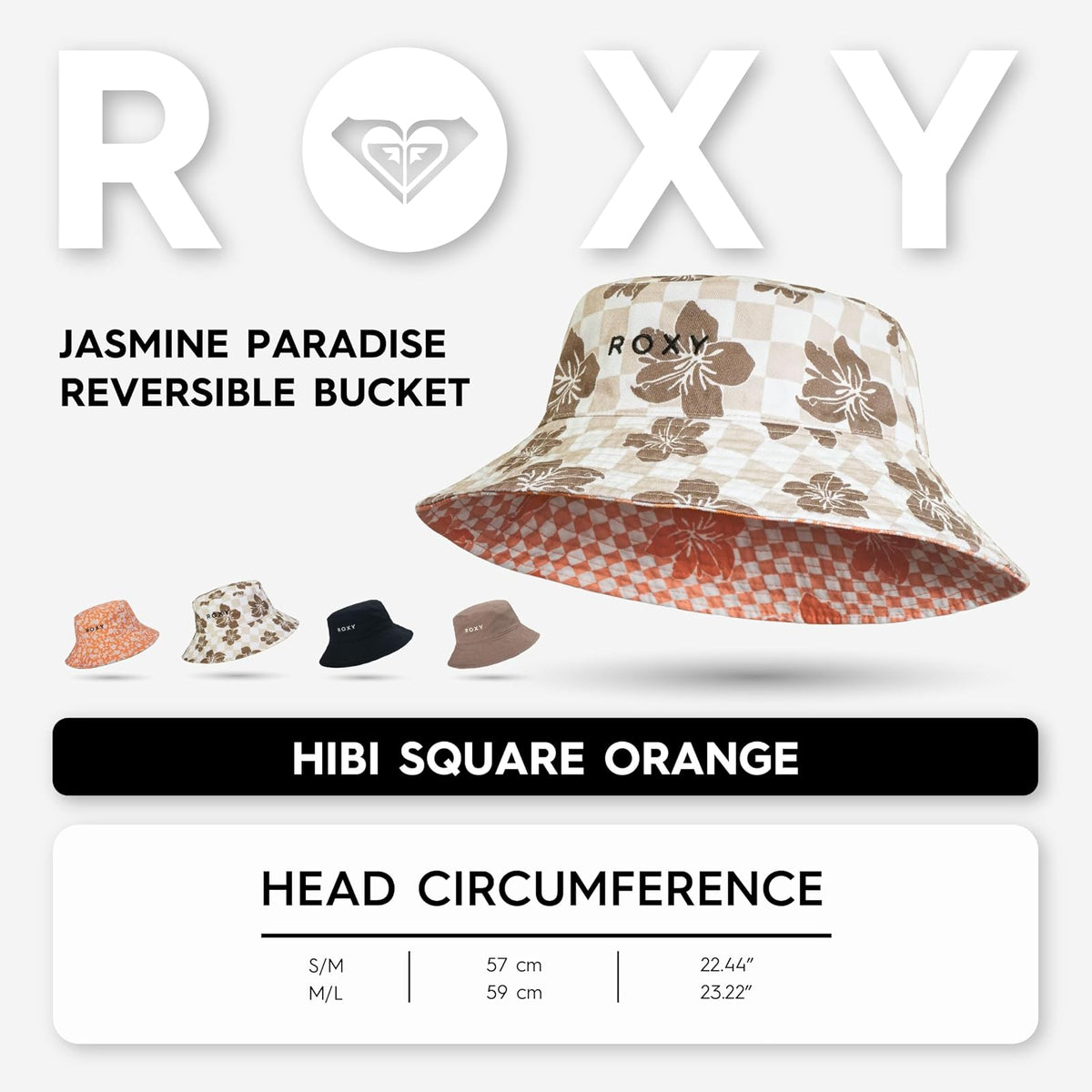 Roxy Jasmine Paradise Reversible Bucket Sombrero de Copa Baja Mujer