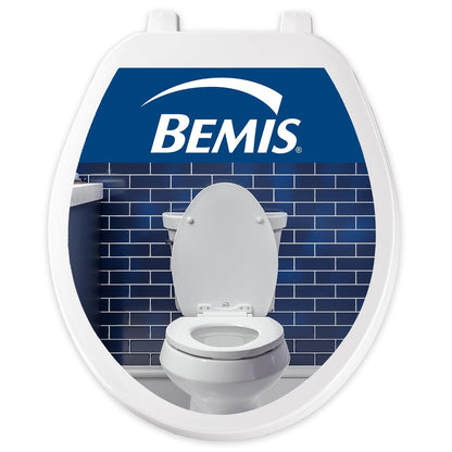 Bemis Economy Asiento de Inodoro de Plástico Blanco - Redondo - Asiento