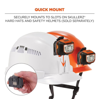 Ergodyne 60191 - Linterna frontal con sombrero duro, Skullerz 8981, naranja