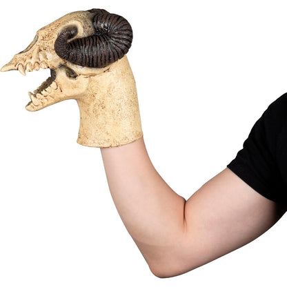 Ghoulish Productions Goat Puppet de Látex – Accesorio de Disfraz Tipo Titere Cabra con Detalles Realistas Pintados a Mano – Ideal para Accesorio Halloween, Casas Embrujadas y Coleccionistas de Horror
