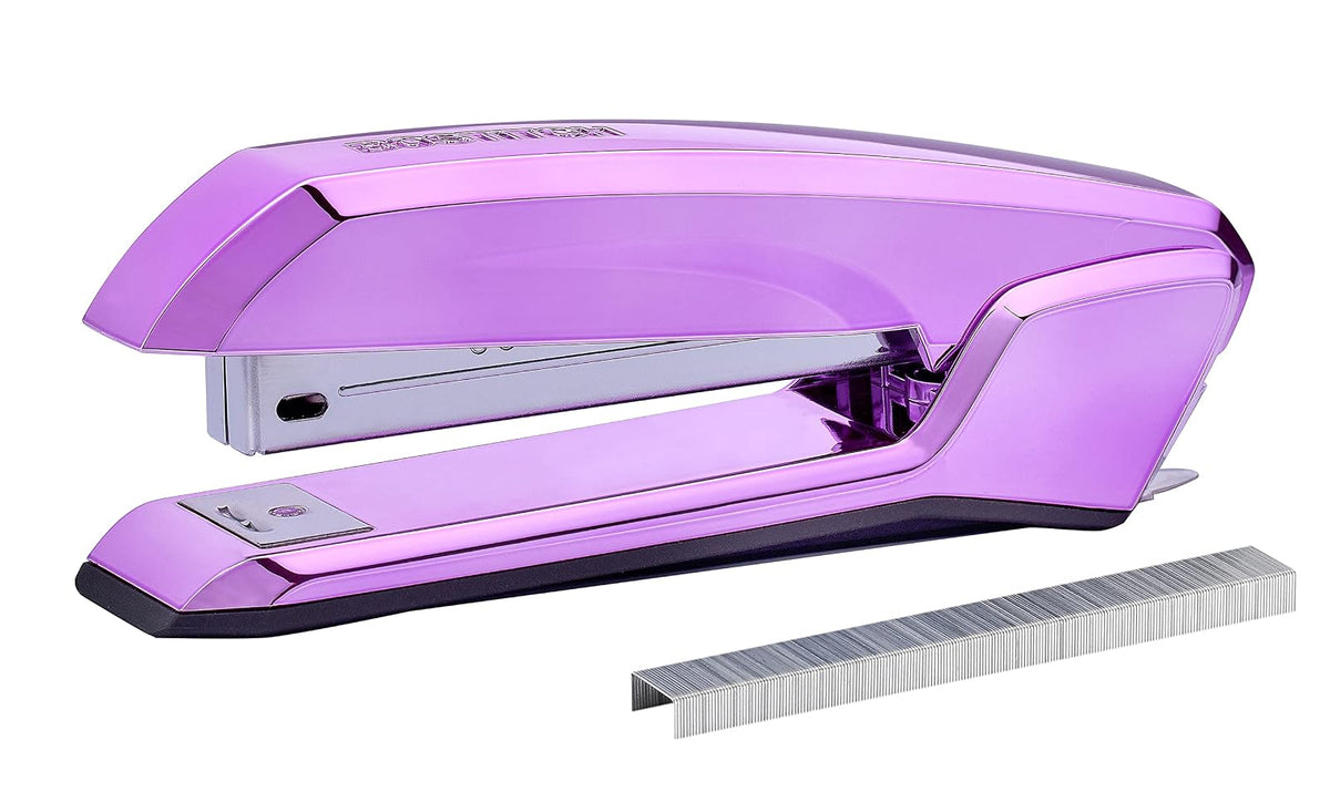 Bostitch Office Ascend Grapadora 3 en 1, capacidad de 20 hojas, almacenamiento integrado de removedor y grapas, 420 grapas incluidas, ligera, morado metálico - Púrpura metálico