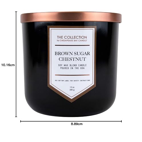 Chesapeake Bay Candle Core Collection - Vela aromática de dos mechas, cachemira Pl, Castaño Azúcar café, Two-Wick Scented Candle, 1