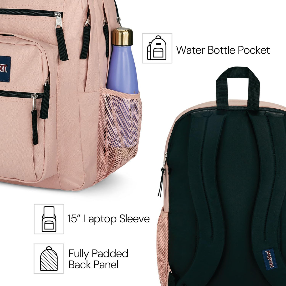 JanSport Unisex Big Student Büchertasche mit 15 Zoll Laptopfach