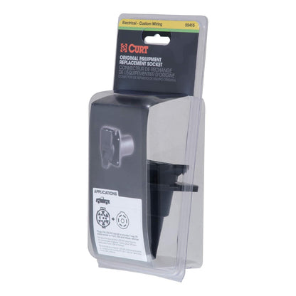 Curt 55415 - Conector de Repuesto para Hoja RV de 7 vías, Paquete de Remolque de fábrica y Enchufe USCAR requerido, Color Negro