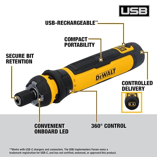 DEWALT - Destornillador inalámbrico con control FLEXDRIVE y puntas de destornillador (DWHT66719)