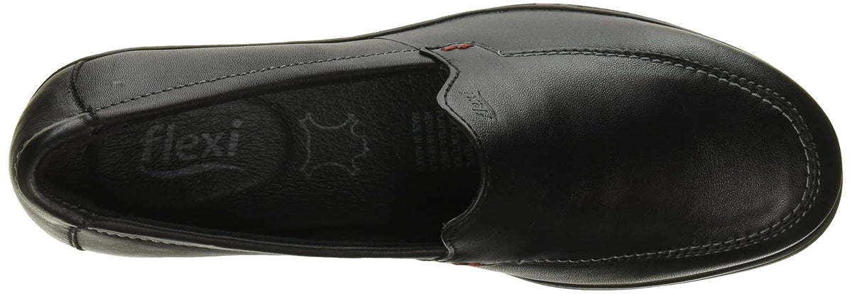 Flexi Mocasin para Mujer con Tacón Corrido de Piel Color Arena, Cómodo y Elegante 104806