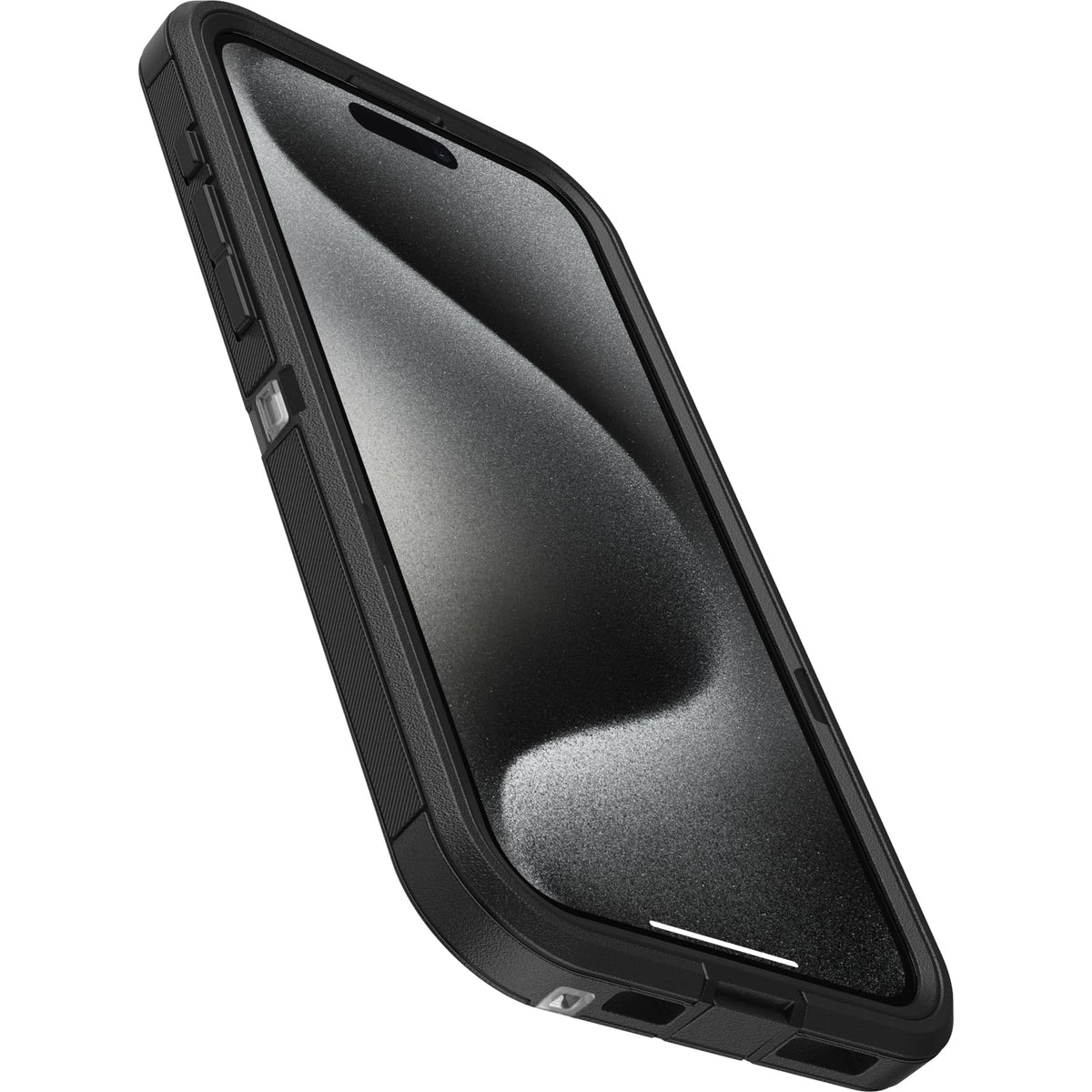 OtterBox - Funda Transparente para iPhone 15 Pro MAX (Solamente) Defender Series XT - Lado Oscuro (Negro/Transparente), sin visualización, Resistente, se Ajusta a MagSafe, Accesorio de cordón (se