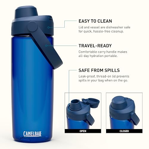 CamelBak Thrive Chug - Botella de agua de 20 onzas con Tritan Renew, tapa a prueba de fugas, Oxford