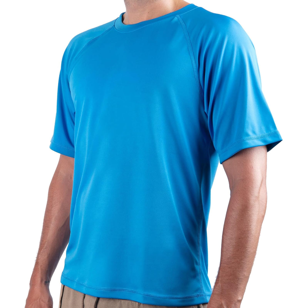 Kanu Surf Men's Solid Rashguard UPF 50+ Swim tee