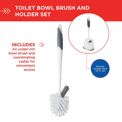 Clorox - Escobilla y émbolos para Inodoro, Blanco, Toilet Brush with Base, 1