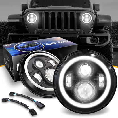 Nuvision Lighting NVL-FL-001 Luz Antiniebla LED 4" Aprobada DOT - 7" Headlights - Proyector Halo LED DRL