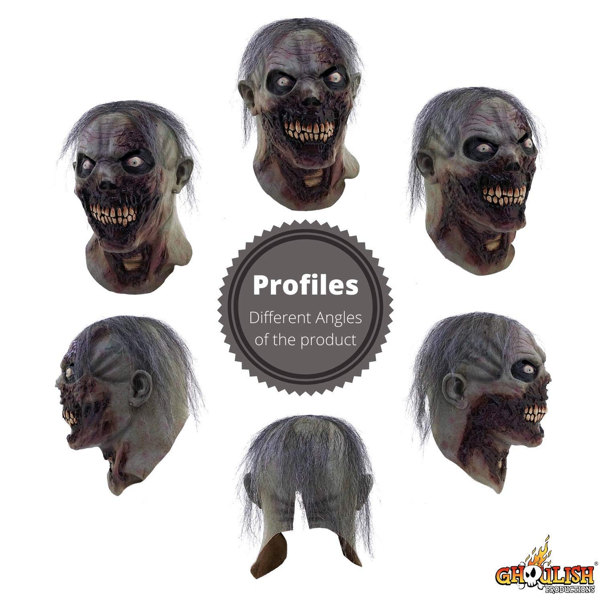Furious Walker, Máscara de Látex de Terror de Zombie de Apocalipsis Ideal para Halloween y Fiestas de Disfraces